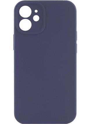 Чехол silk full camera protective (aa) no logo для apple iphone 12 (6.1") темно-синий / midnight blue
