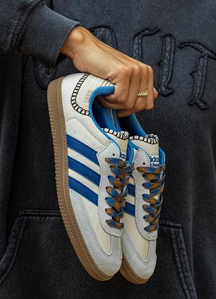😍 женские кроссовки adidas wales bonner x samba wonder clay royal blue