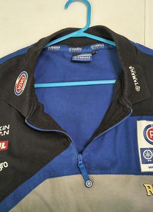 Clinton toseland - moto pata yamaha racing polo cotton - винтажная 2008\09 г., фанатская мотофутболка поло -xxxl