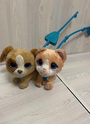 Інтерактивні іграшки furreal friends (песик та котик) з повідцями — набір
