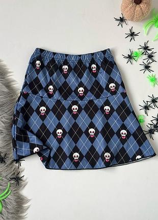 Юбка с черепами зомби-шечки на halloween shein 11 лет