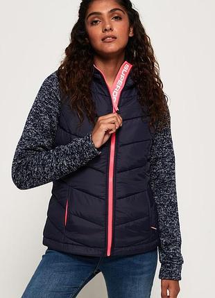 Оригинальная гибридная куртка-толстовка superdry storm hybrid, размер l (eur 42)