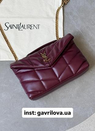 Сумочка puffer small in nappa leather burgundy💞