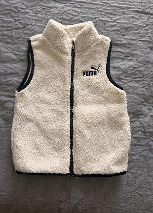 Жилетка для хлопчика puma teddy молочна, 4 роки