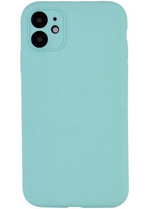 Чехол silk full camera protective (aa) no logo для apple iphone 12 (6.1") бирюзовый / marine green