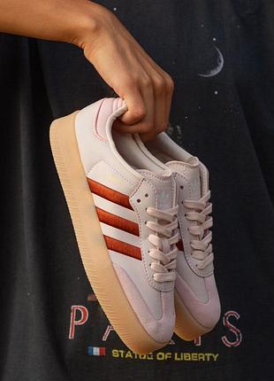 😍 жіночі кросівки adidas samba plat rose