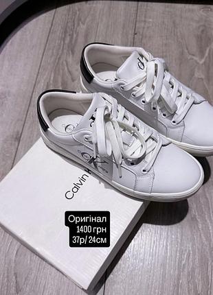 Кросівки жіночі calvin klein білі, розмір 37, довжина устілки 24 см