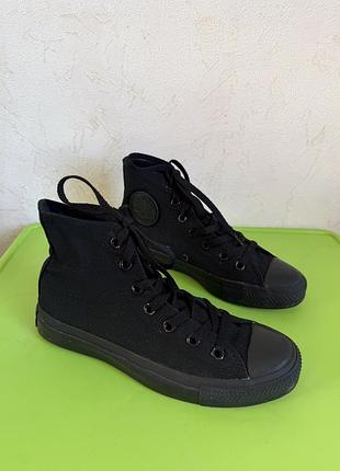 Високі чорні кеди converse chuck taylor all star black monochrome (m3310) розпаровка