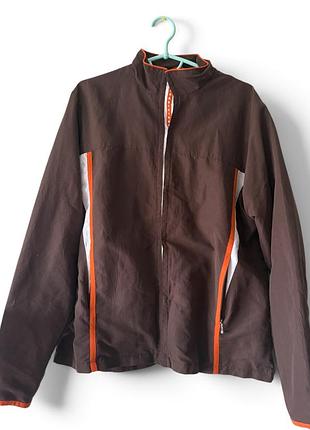 Коричневая спортивная ветровка mountain lake sport на молнии демисезонная m