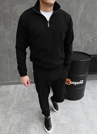 Мужской теплый костюм в стиле streetwear вельветовый