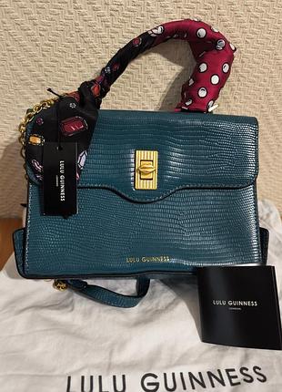 Lulu guinness кожаная женская сумка кросс-боди