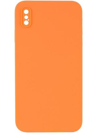 Чехол silk square full camera protective (aa) no logo для apple iphone xs max (6.5") оранжевый / papaya