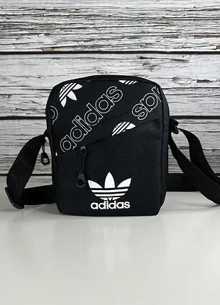 Барсетка чорна adidas, сумка через плече маленька адідас спорт