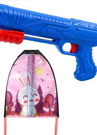 Дитячий пістолет-повітряний змій 592 rabbit / pink