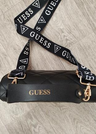 Жіноча сумка guess чорна стьобана 3