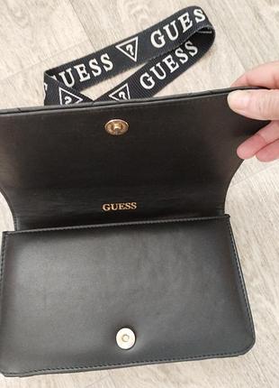 Жіноча сумка guess чорна стьобана 4