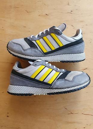 Кросівки чоловічі adidas originals ashurst spzl trainers сірі з жовтим, розмір 42-42,5