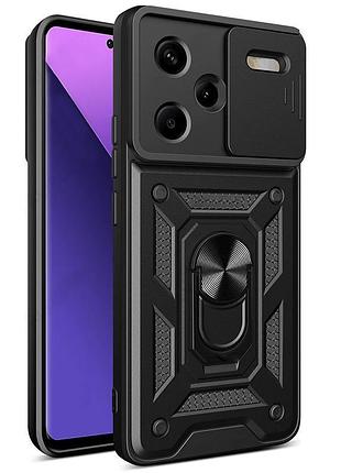 Чехол ummi camshield serge ring для xiaomi redmi note 13 pro+ черный / black