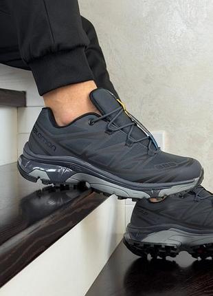 Чоловічі зимові кросівки саломон salomon xt-6 сірі термо