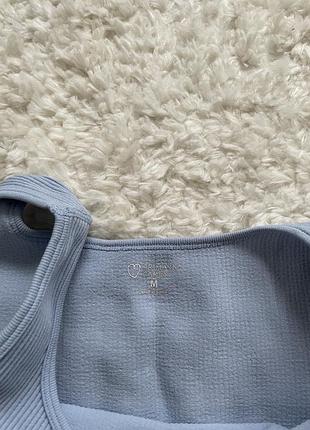 Блакитний топ в рубчик primark xs-s 4