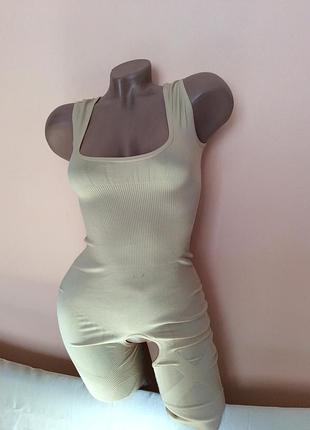 Боди шортиками бесшовный р.2xl\3xl 52-54 чашка без косточек\без поролона