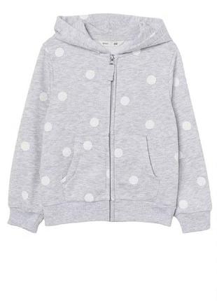 Толстовка для девочки h&amp;m 0840506 134-140 (9-10 лет) серая