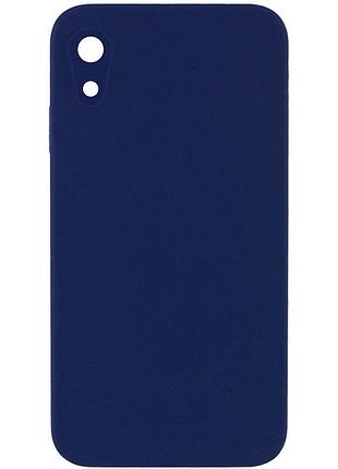 Чехол silk square full camera protective (aa) no logo для apple iphone xr (6.1") темно-синий / midnight blue