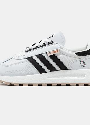 Женские кроссовки adidas retropy e5 x money kingdome white black