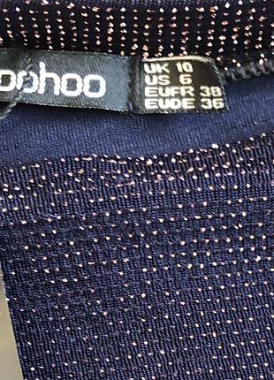 Міні спідниця з люрексом, boohoo, uk10 4