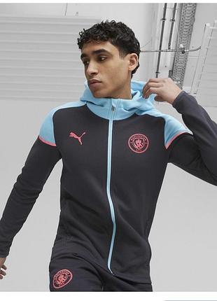 Чоловіча спортивна кофта з капюшоном puma manchester city 23/24 casuals