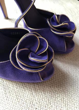 Итальянские замшевые туфли босоножки ralph lauren4 фото
