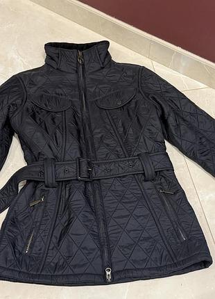Куртка жіноча barbour grace polarquilt стьобана демісезонна чорна