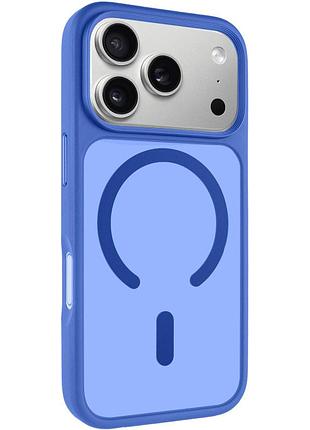 Tpu+pc чехол metal buttons with magnetic fit для apple iphone 18 pro / 17 pro (6.3") голубой / sky blue