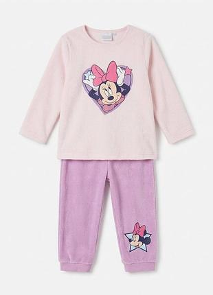 Костюм для девочки велюровый disney 40789 86см (1,5 года) розовый