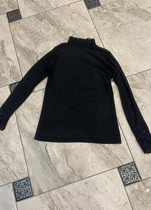 Водолазка женская прозрачная черная s/m