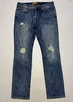 Джинсы jack&jones, intelligence, 32/32, в поясе 43-45,5 см, как новые!