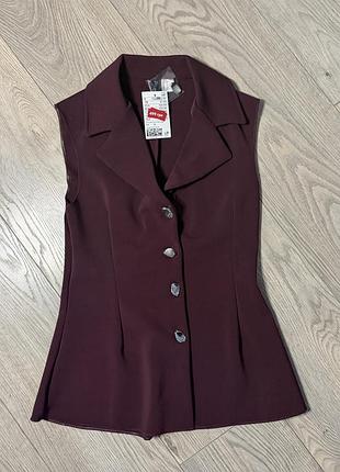 Жилетка жіноча h&m бордова
