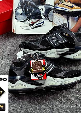 Зимние new balance 9060 black gore tex мех