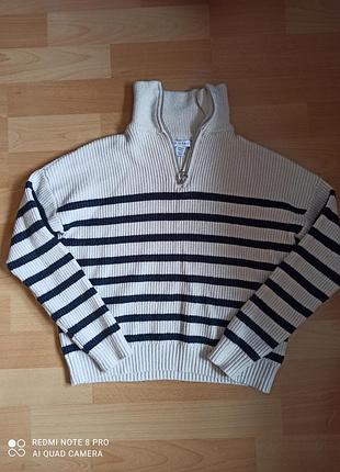 Стильний светр для дівчинки primark смугастий молочний
