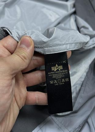 Чоловіча куртка-бомбер alpha industries ma-1 / l-2b світловідбиваюча повністю рефлективна оригінал класична американська повсякденна на осінь бу м-l 6