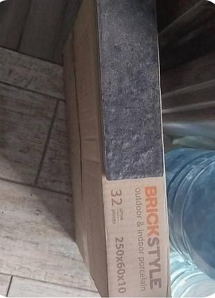 Плитка фасадна керамогранітна brickstyle outdoor&indoor porselain під цеглу 250x60x10мм