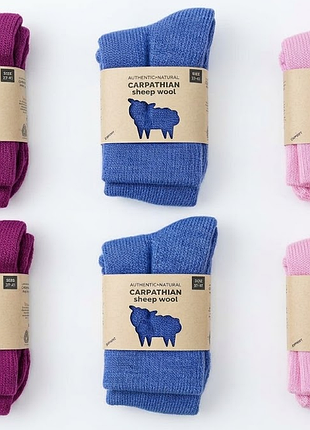 Жіночі вовняні шкарпетки carpathian sheep wool розмір 37-41 паковання 6 пар різні кольори