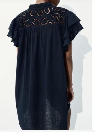 Котоновое с прошвой платье 👗 туника 2