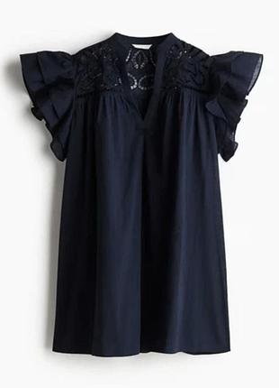 Котоновое с прошвой платье 👗 туника 3