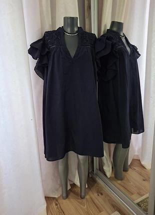 Котоновое с прошвой платье 👗 туника 4