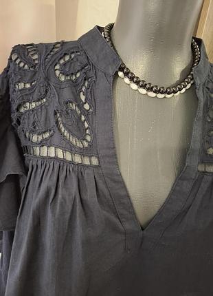 Котоновое с прошвой платье 👗 туника 7