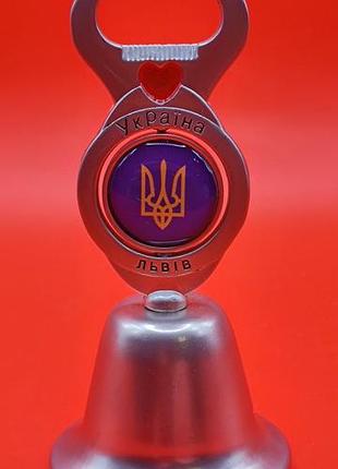 Сувенирный колокольчик-открывалка «Украина. Львов» с вращающимся трезубом (aura bijoux) - 59