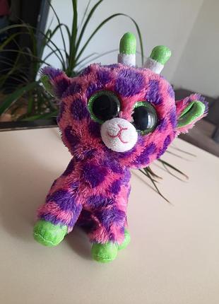 Мягкая игрушка розовый жираф gilbert ty beanie boos