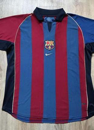 Чоловіча футбольна джерсі nike barca vintage barcelona 2001 2002 home shirt