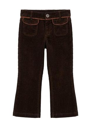 Брюки для девочки вельветовые клеш zara 6267/025/700/07 122см 7 лет коричневые